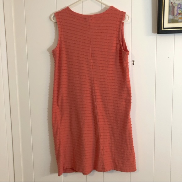 The-oph-ilus Coral Sleeveless Dress 100% Cotton Small - Picture 4 of 7